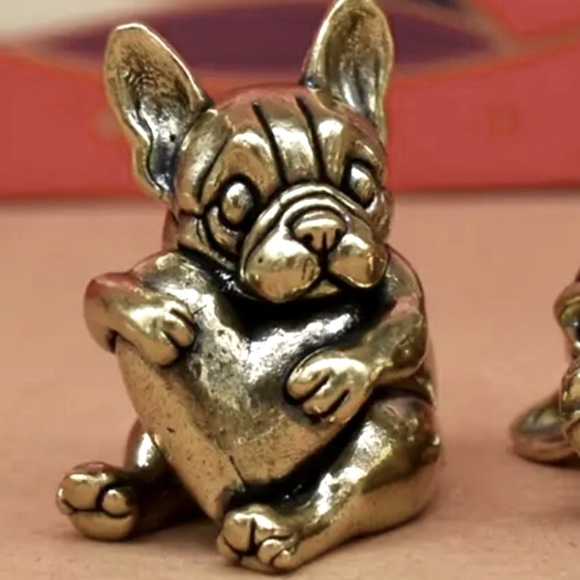 Other - Brass heart dog